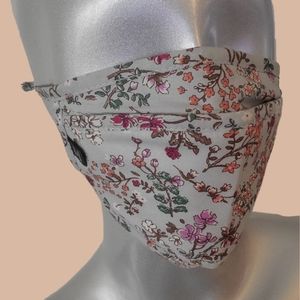 Reusable 100% Cotton Adult Face Mask – Adjustable Straps, Washable, Lined